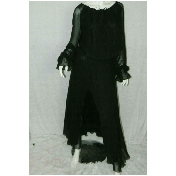 Raquel Diniz Round Neck Long Sleeve Flare Dress 46 - Picture 2 of 8